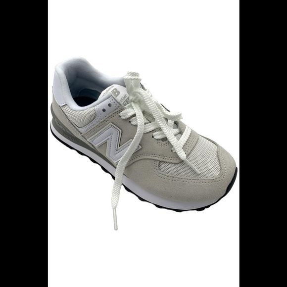 New Balance Women's Athletic Sneakers 574 Core Light Gray/White - Medium - Picture 1 of 3
